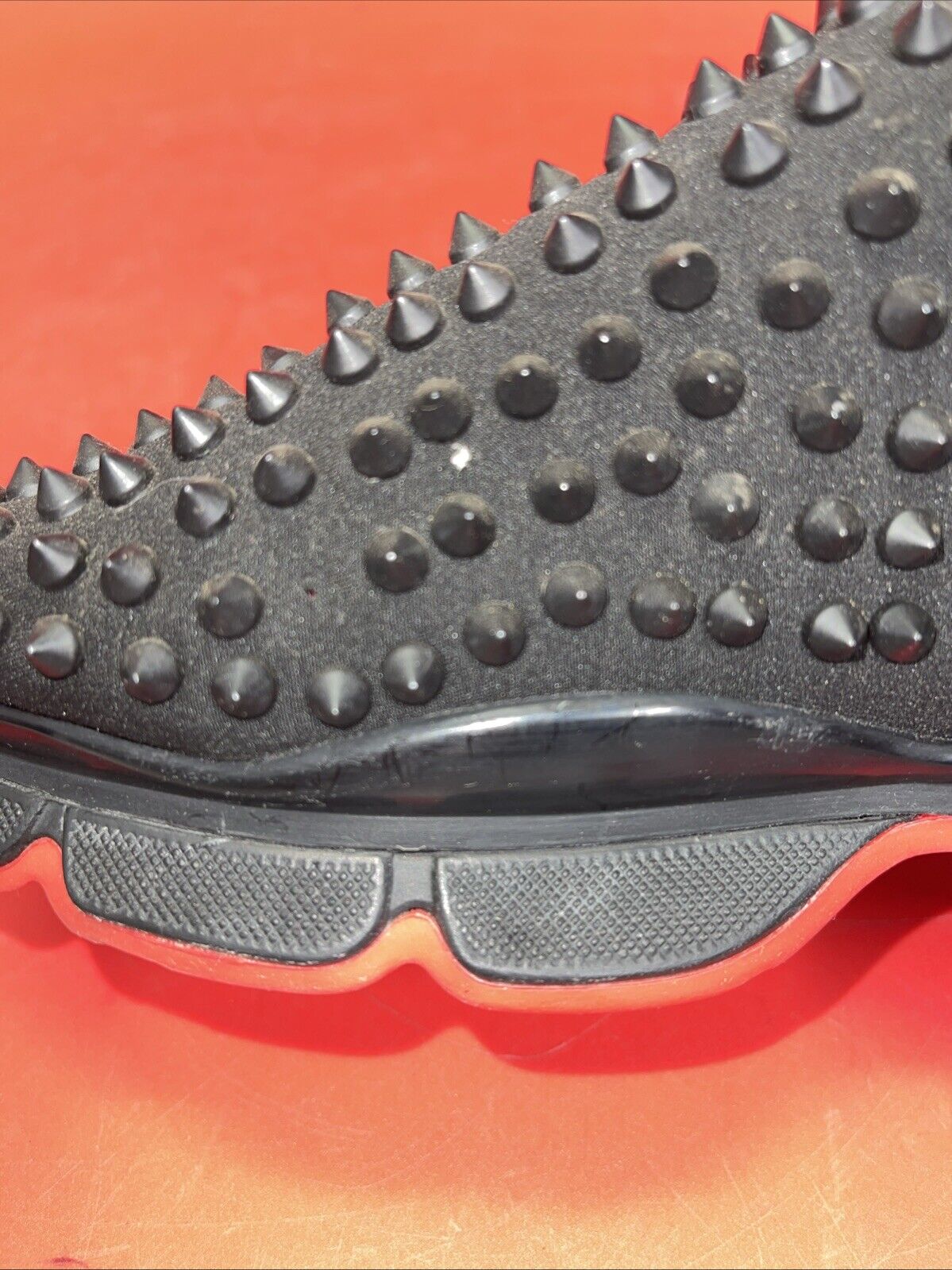 Christian Louboutin Spike Sock 30 Neoprene Black  Size 39 USED