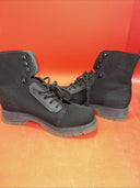 Mia Boots Black Size Lace Up Womens Booties Ankle Simon Combat Leather Heels