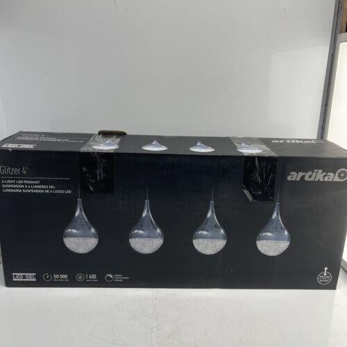 NEW SEALED!!! Artika 4-Light Glitzer 24-Watt Integrated LED Chrome Pendant