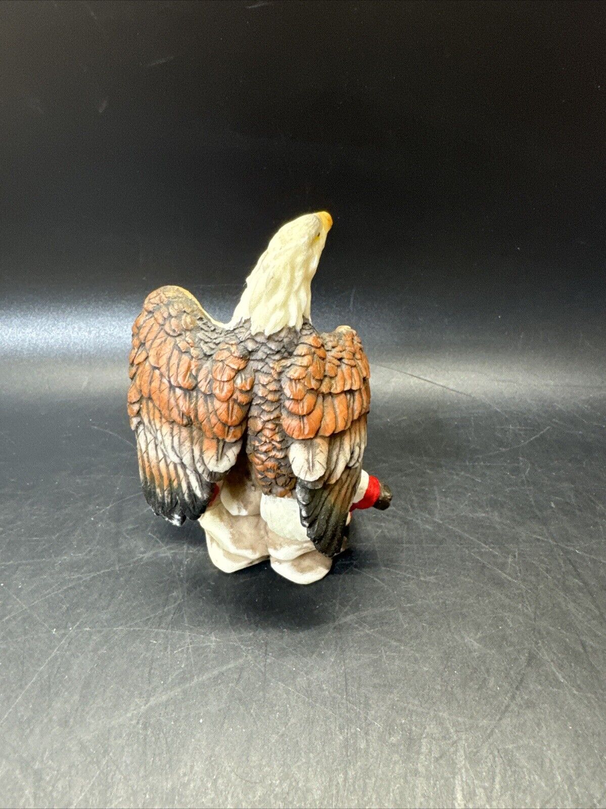 Set of Resting Eagles Figurines On American Flag
