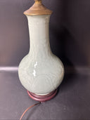 Vintage Porcelain Vase Lamp 25” Tall, Made In Hong Kong