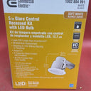 Lot Of 4 Commercial Electric  White 5” Glare Control Recessed Kits with LED bulb