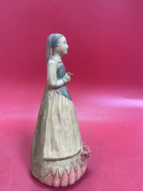 Vintage Art Shipman 1999 Hand cast and Painted Saint Statue 10 In Tall