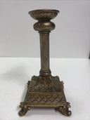 Pillar Candle Holder Resin Marble Ornate Column Base 10" Retro Home Decor