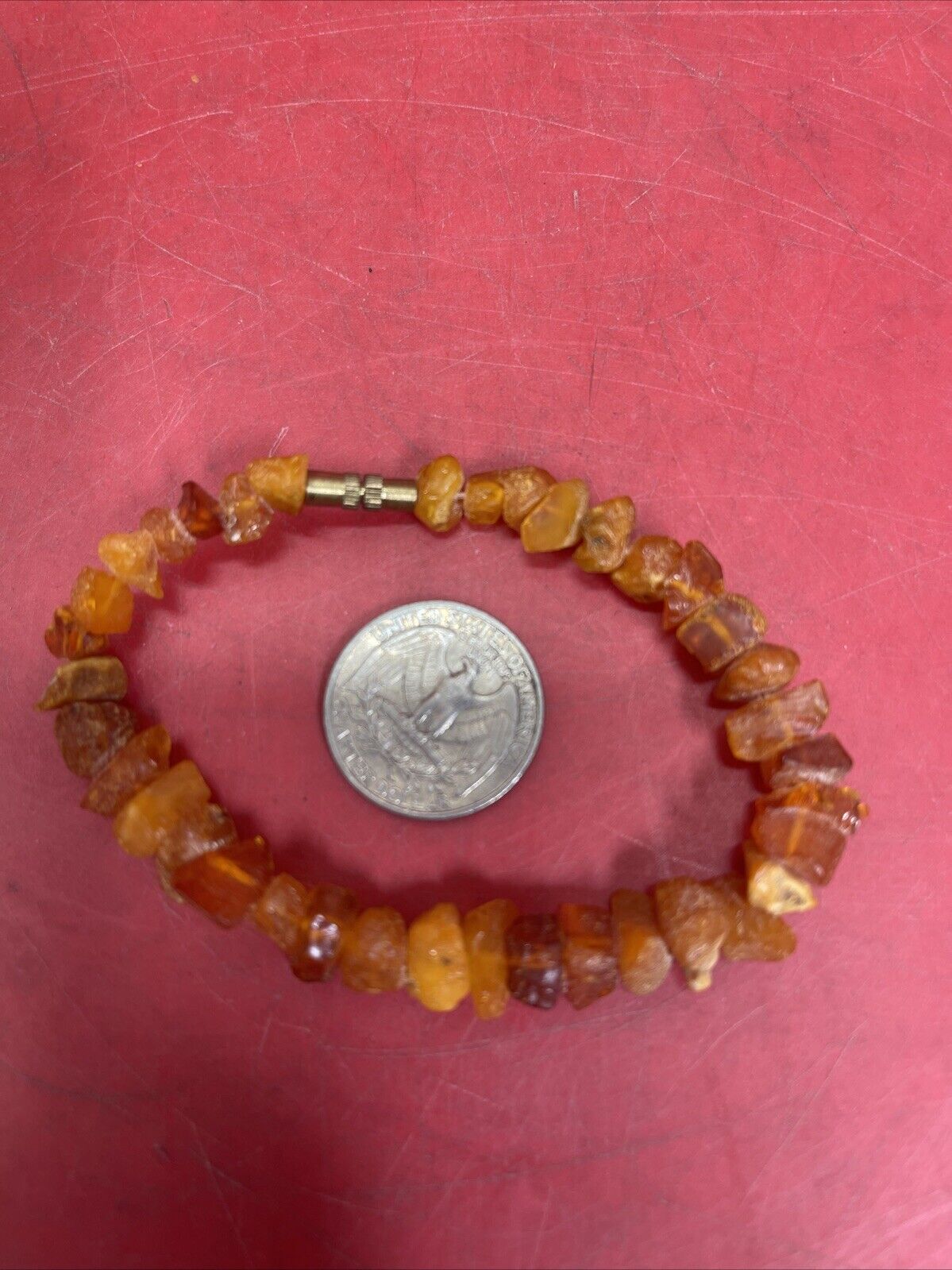 Vintage Genuine Amber Necklace Bracelet 8.1g