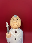 Handmade Wooden Figurine Doctor Dentist Scientist Folk Art 12"