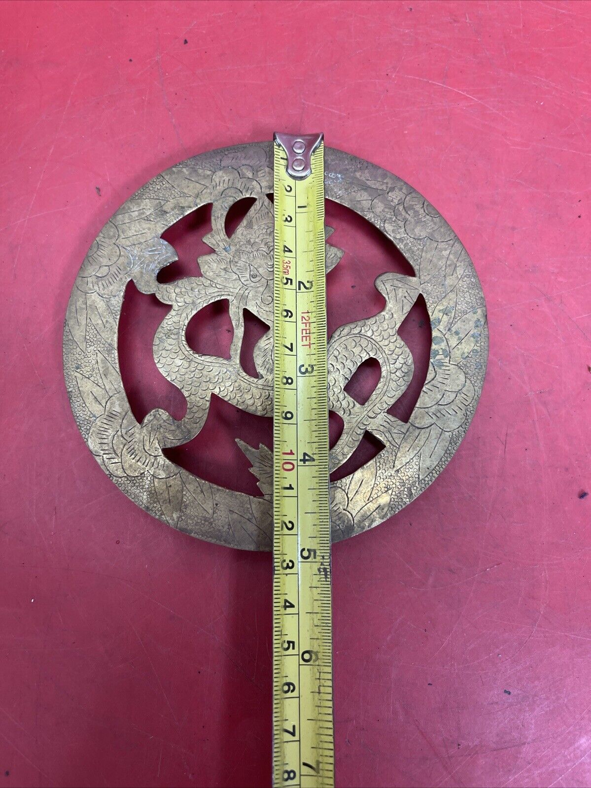 Vintage Brass Trivet with Pattern Lot 3 #8