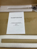 NEW Hampton Bay Richland 2-Light Grey Wood Semi Flush Mount Clear Seedy Glass