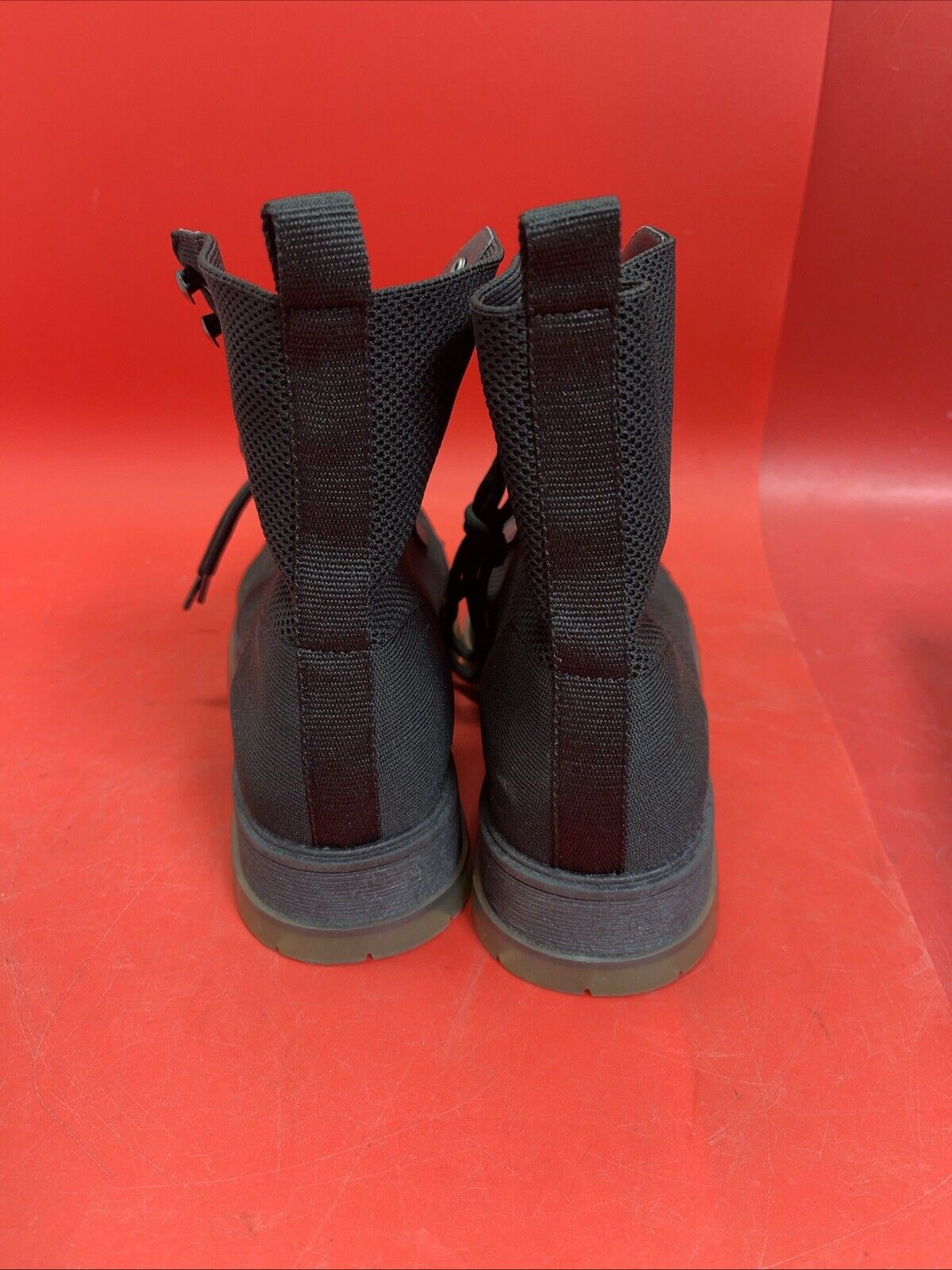 Mia Boots Black Size Lace Up Womens Booties Ankle Simon Combat Leather Heels
