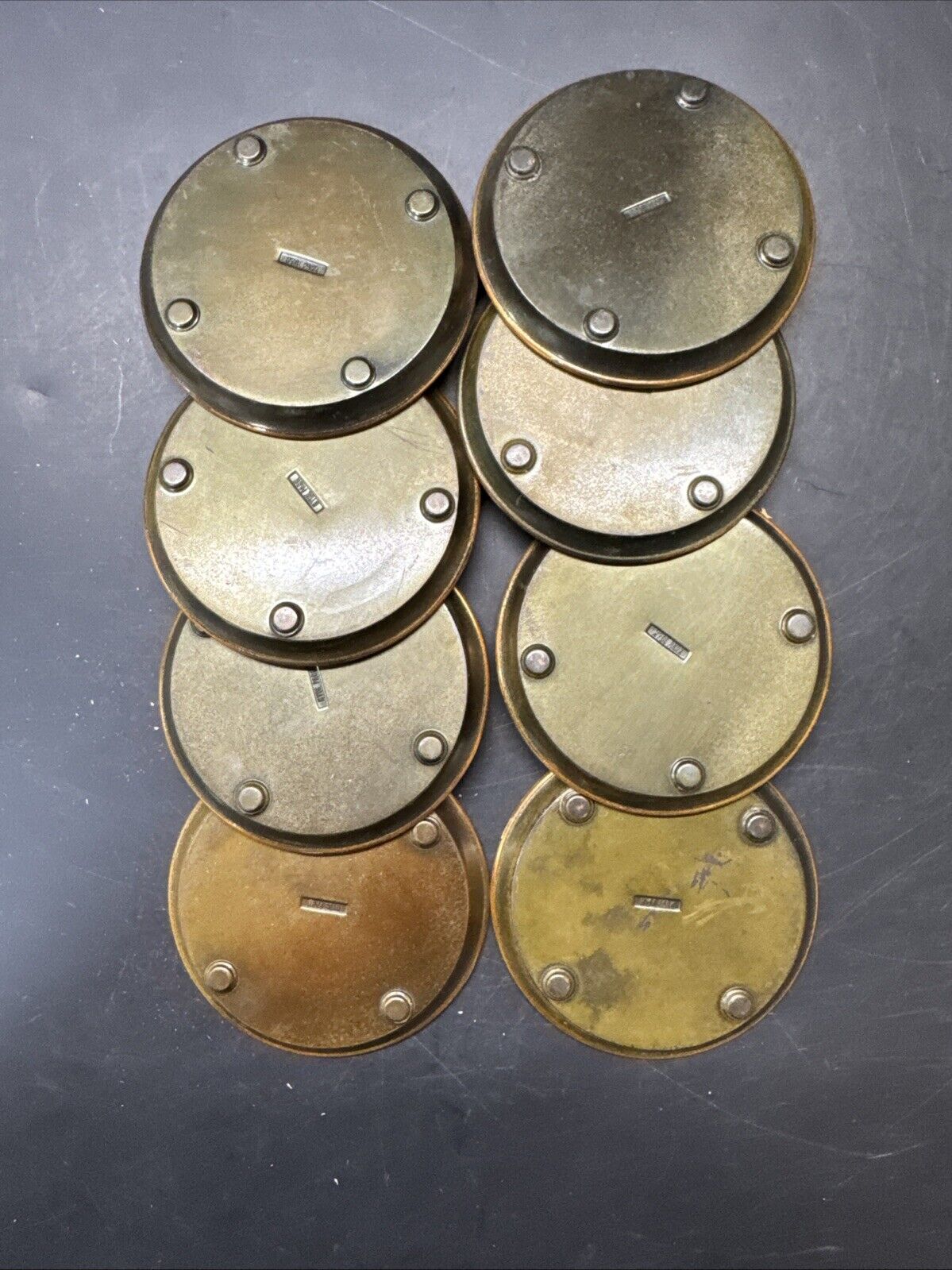 VINTAGE SOLID METAL COPPER FINISH LETTER E/ Lot Of 8