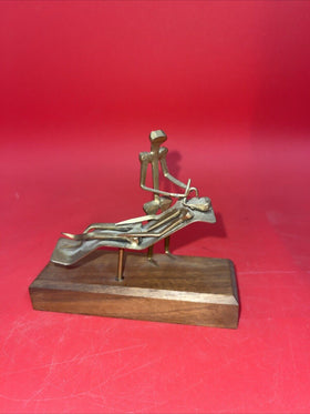 Vintage Metal Sculpture of Dentist and Patient 5”