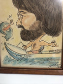 Slimy Dog Funny Art Portrait Signed