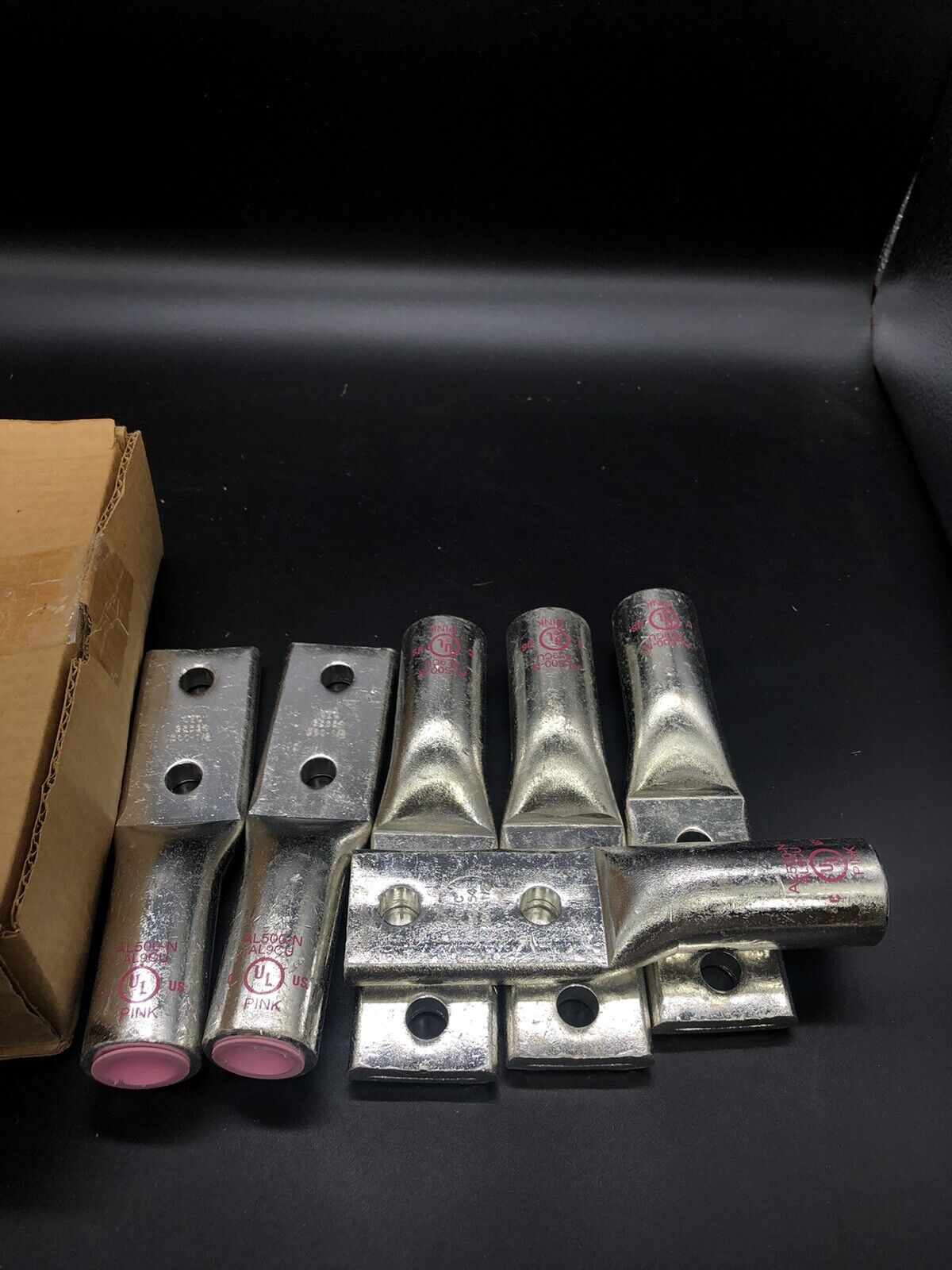 Box of 6 NSI Industries AL500N Compression Lugs 1/2"