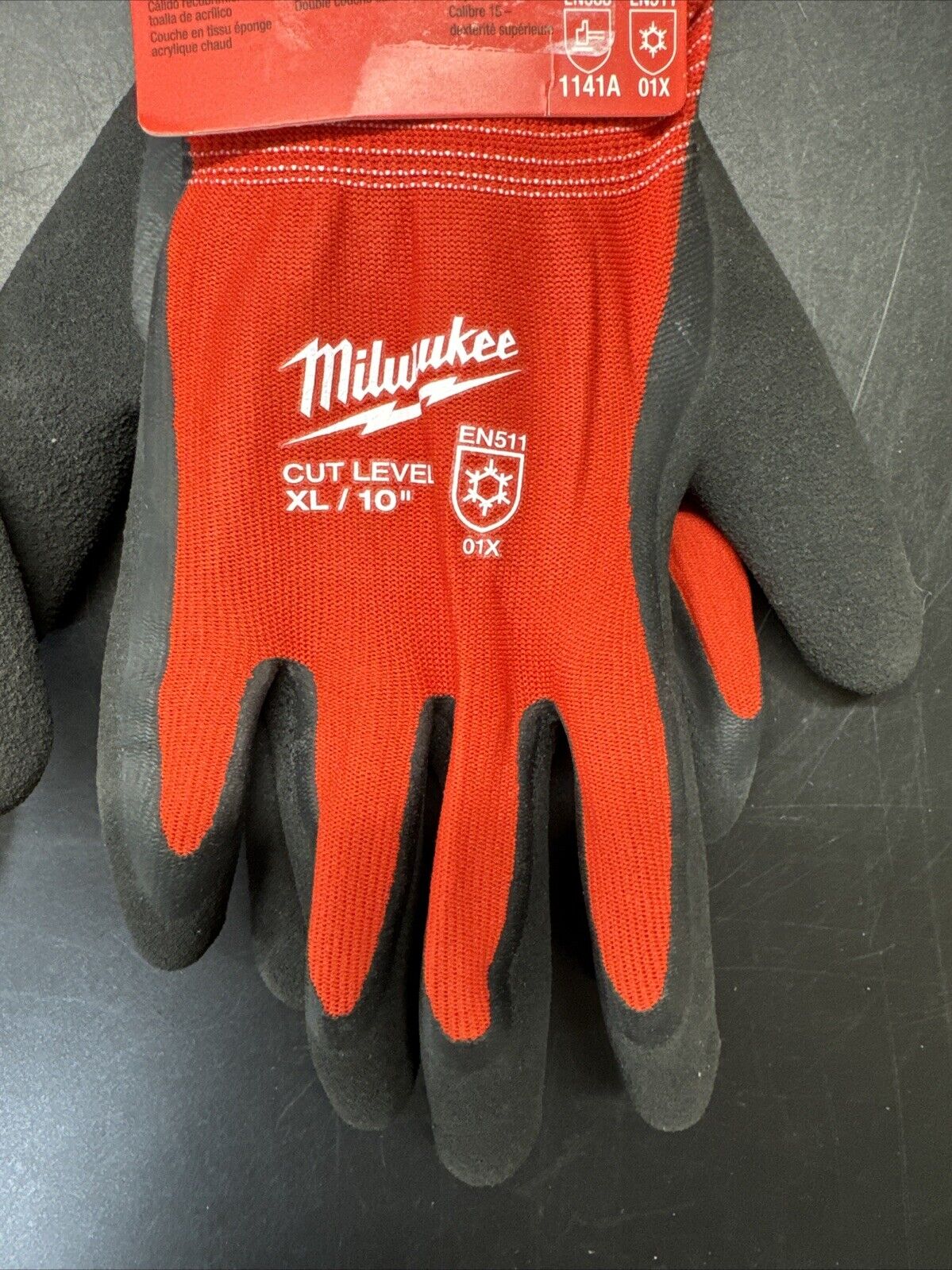 Milwaukee 48-22-8913 Cut Level 1 Insulated Winter Work Gloves 10”/XL, Lot 2 Pair