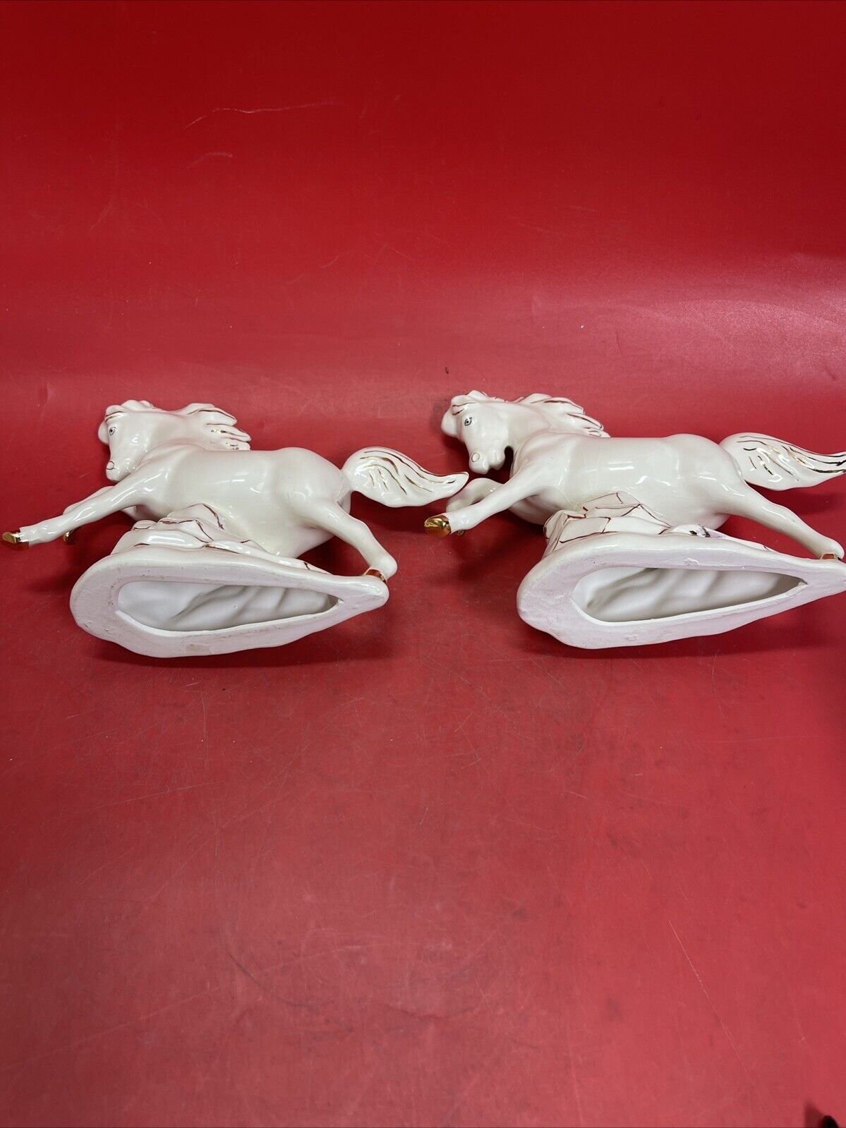 Beautiful porcelain carriage with horses, Cinderella and Prince.