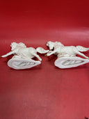 Beautiful porcelain carriage with horses, Cinderella and Prince.