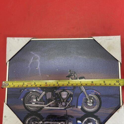 2 HARLEY DAVIDSON COLOR PRINTS 10 & 8 HARDBOARD