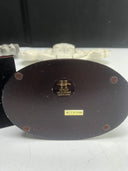 Celtic Ceramic Cross Gold Accents Holly Holiday Royal Limited Wooden Base
