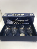 Concerto Bicchieri Capri Crystal 4 Wine Glassesz New Open Box B2