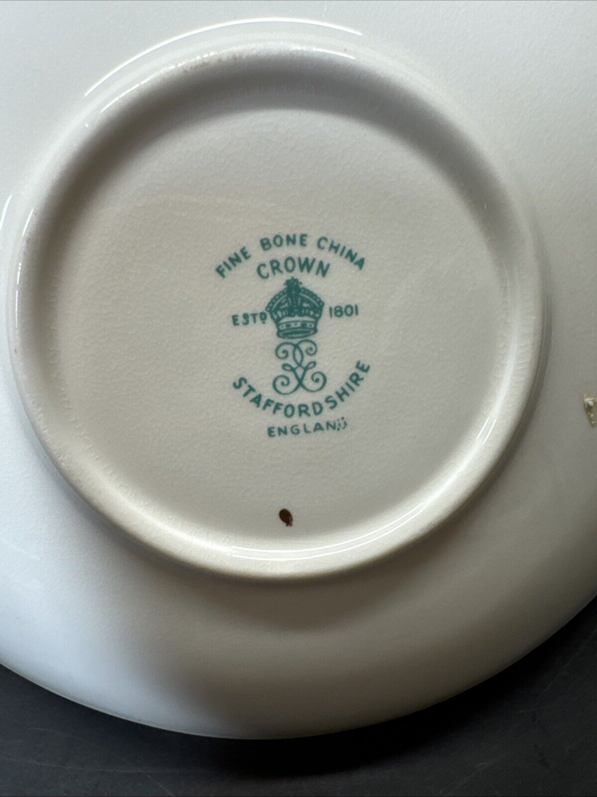 Staffordshire Bone China Crown Tea Cup & Saucer/ Set Of 2