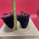 Michael Kors Black Patent Leather 3” Wedge Sandals Size 8