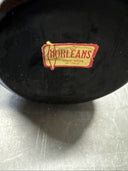 Norleans Black Vase with Pink Flower Oriental Vase Made In Italy Gold Trim
