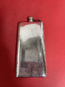 Drinking Flask Vintage Large Size Silver Plated Vintage Pattered  Curved 10 oz