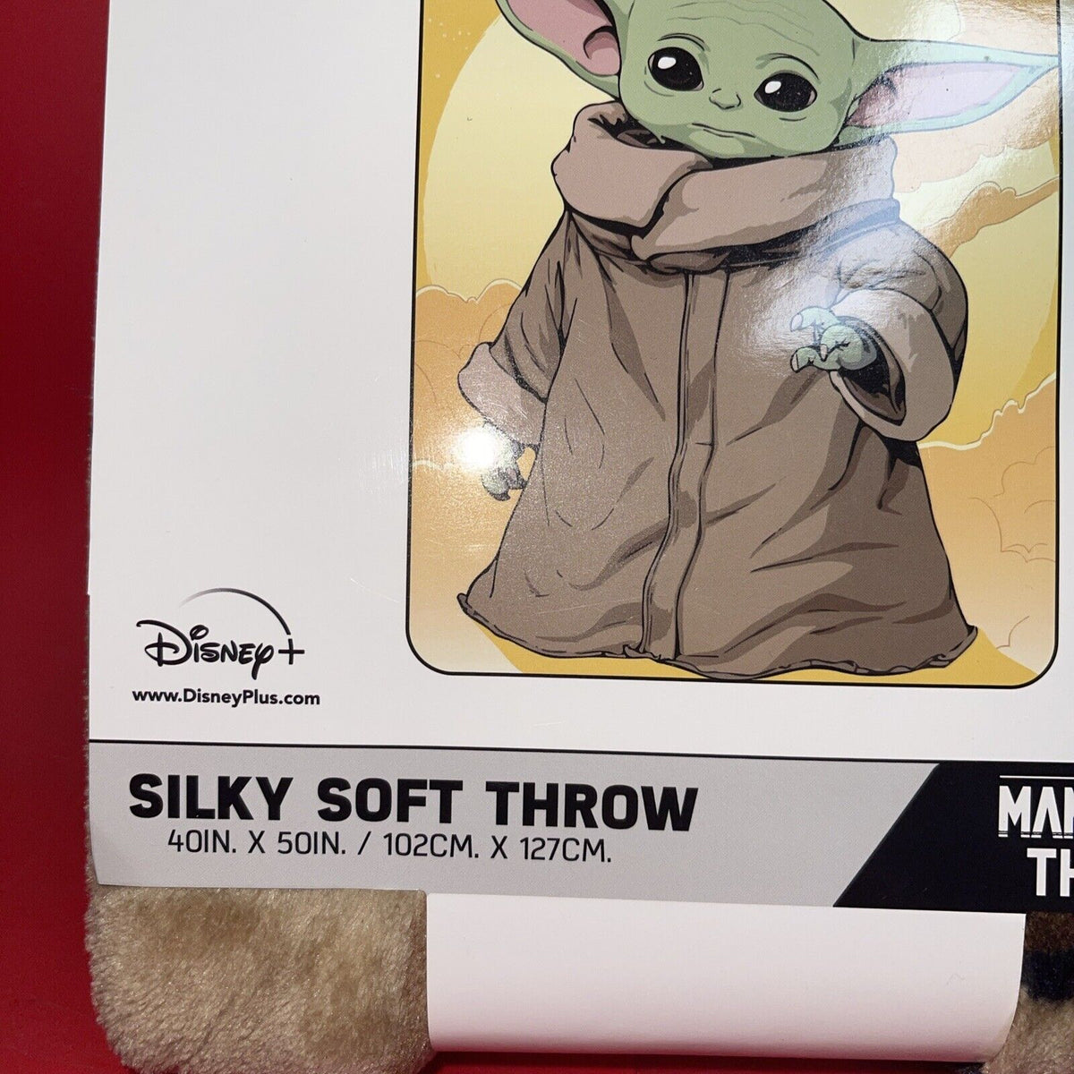 STAR WARS Toy The Mandalorian The Child Talking Plush Toy 7.5"& Silky Soft Throw