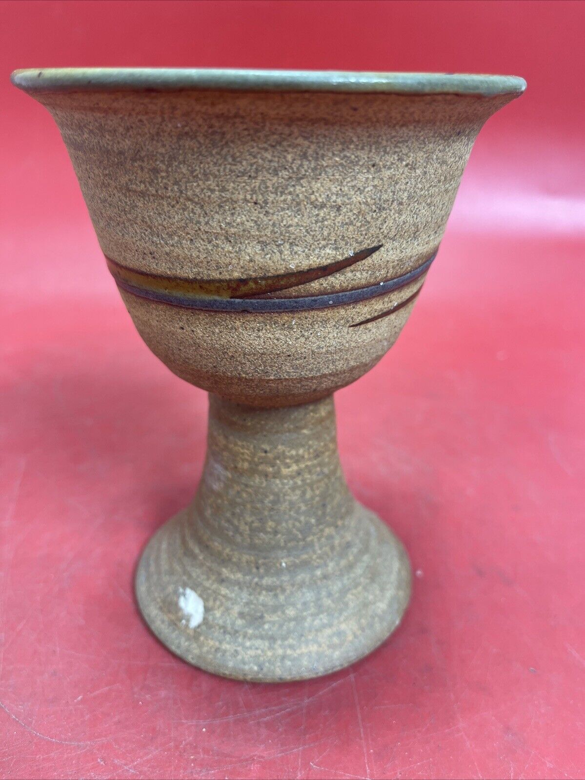 Hand Thrown Art Pottery Chalice 5.75 in.