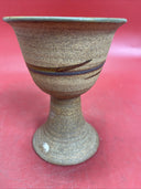 Hand Thrown Art Pottery Chalice 5.75 in.