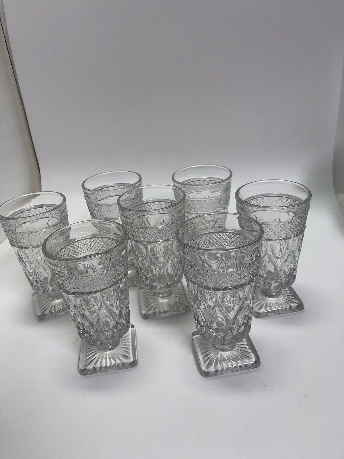 Imperial Cape Cod Clear  5” Footed Parfaits -  USA 7 Pcs