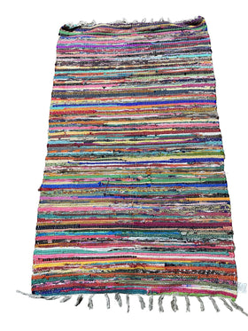 Chindi Home Collection Handwoven Multicolor Area Rag Rug, 63x34