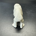 VINTAGE SMALL WHITE APE CHIMPANZEE MONKEY FIGURINE CZECHOSLOVAKIA ART POTTERY