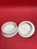 Ceramic trinket boxes, round and heart shaped, with rose, matte finish.Lot2