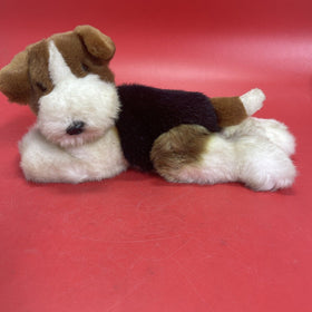 Vintage Dakin Fox Terrier Plush Stuffed Animal Puppy Dog 89