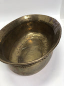 Round Solid Brass Planter w/ Rope Tassel Accent