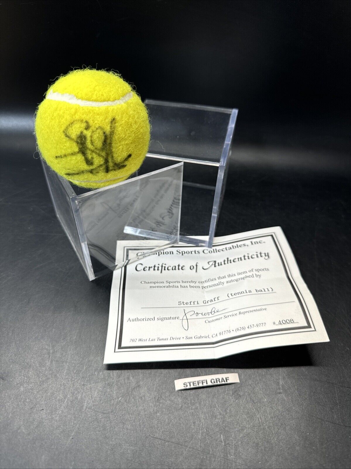 Steffi Graf Signed Tennis Ball Beckett