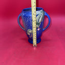 Roseville Fuchsia Blue  Vintage Art Pottery Ceramic Flower Vase 893-6