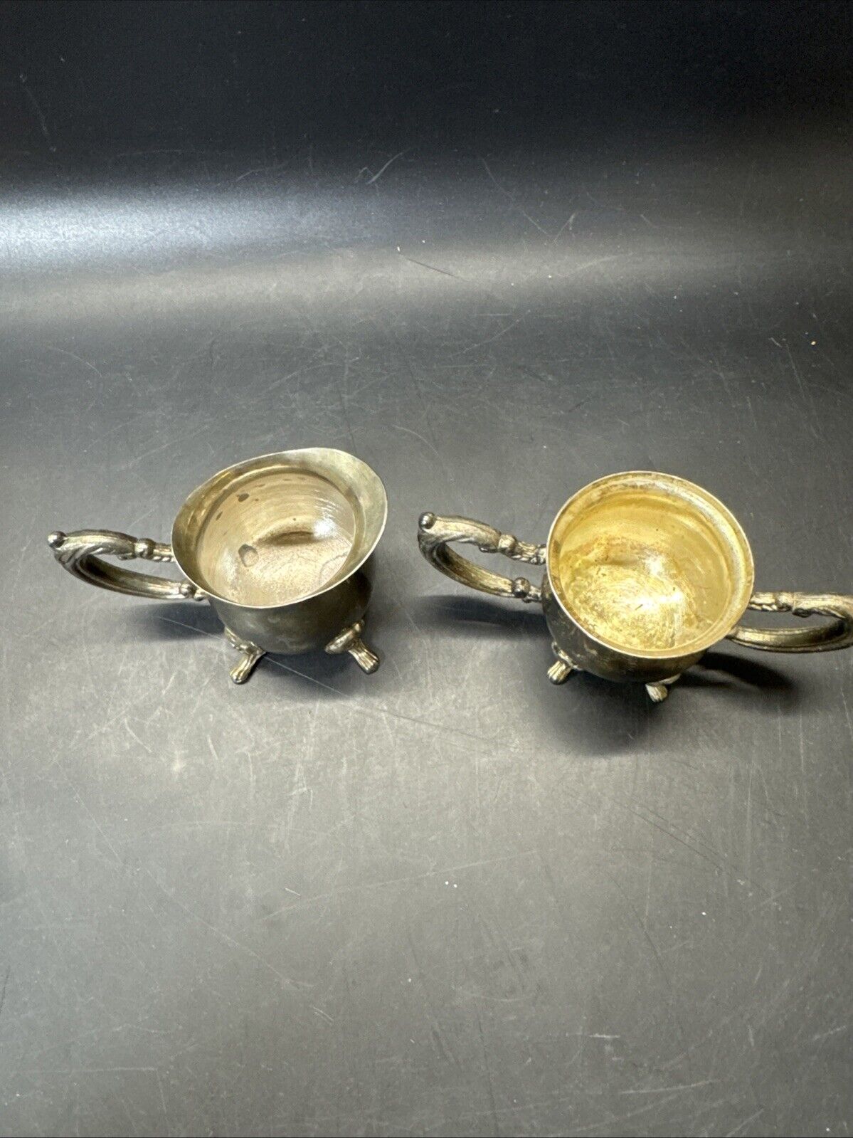 Tea Set Godinger Silver Art Individual Tea Pot/Creamer/ Sugar Bowl/Tray