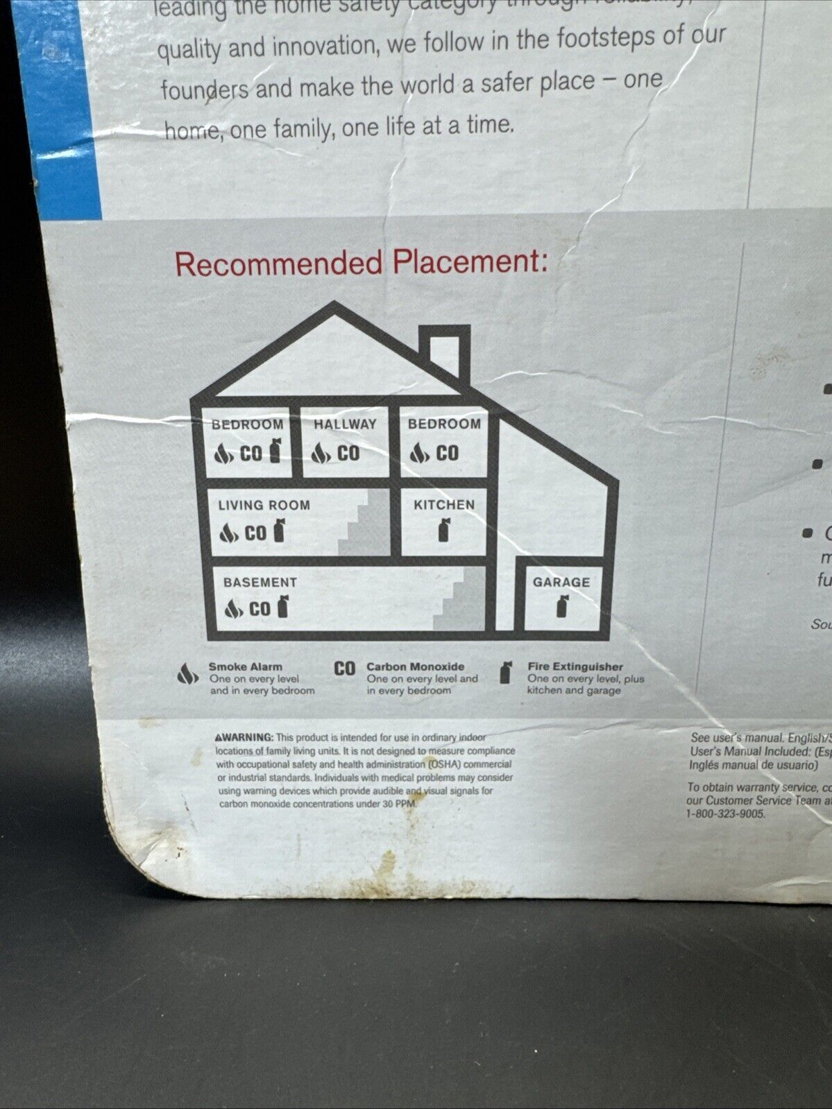 First Alert CO1210CP1 Carbon Monoxide Alarm - White/ The Box Is Damage