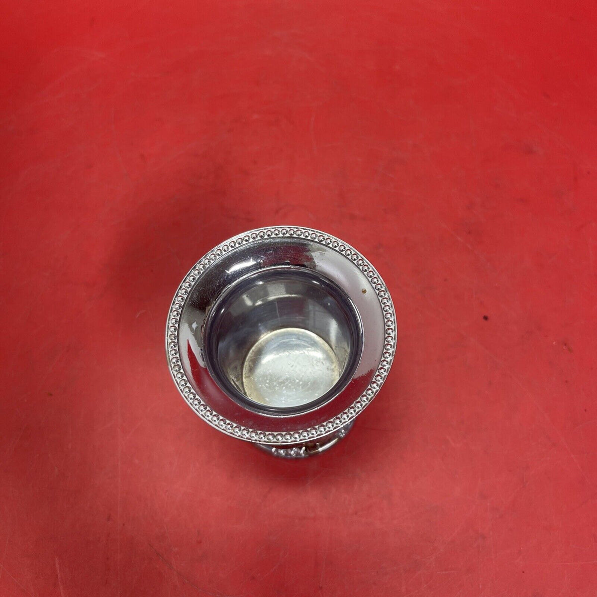 VINTAGE CANDLE/TOOTHPICK HOLDER  3in