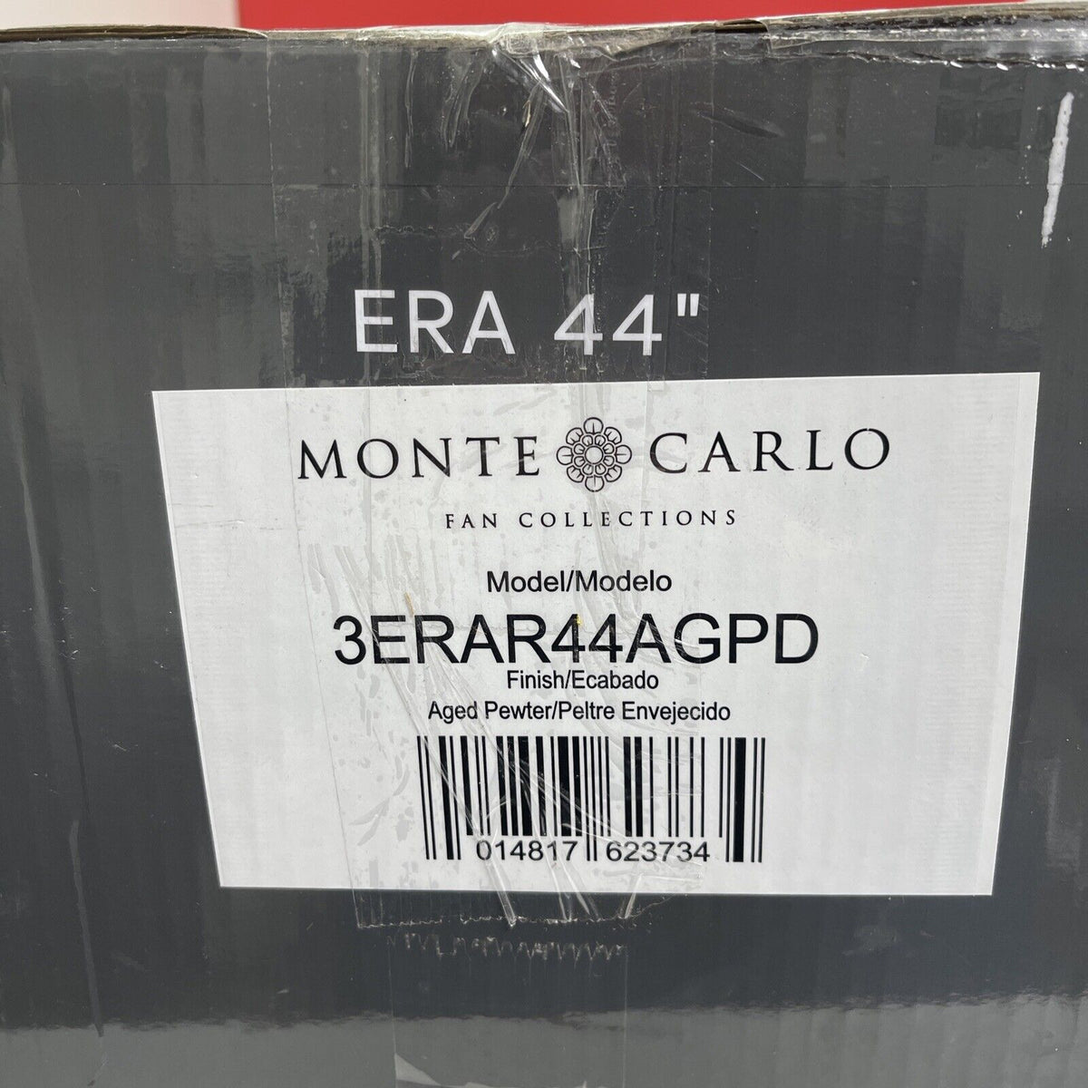 Monte Carlo Fan Collection Color Ecabado/Aged Pewter 44" Hugger LED