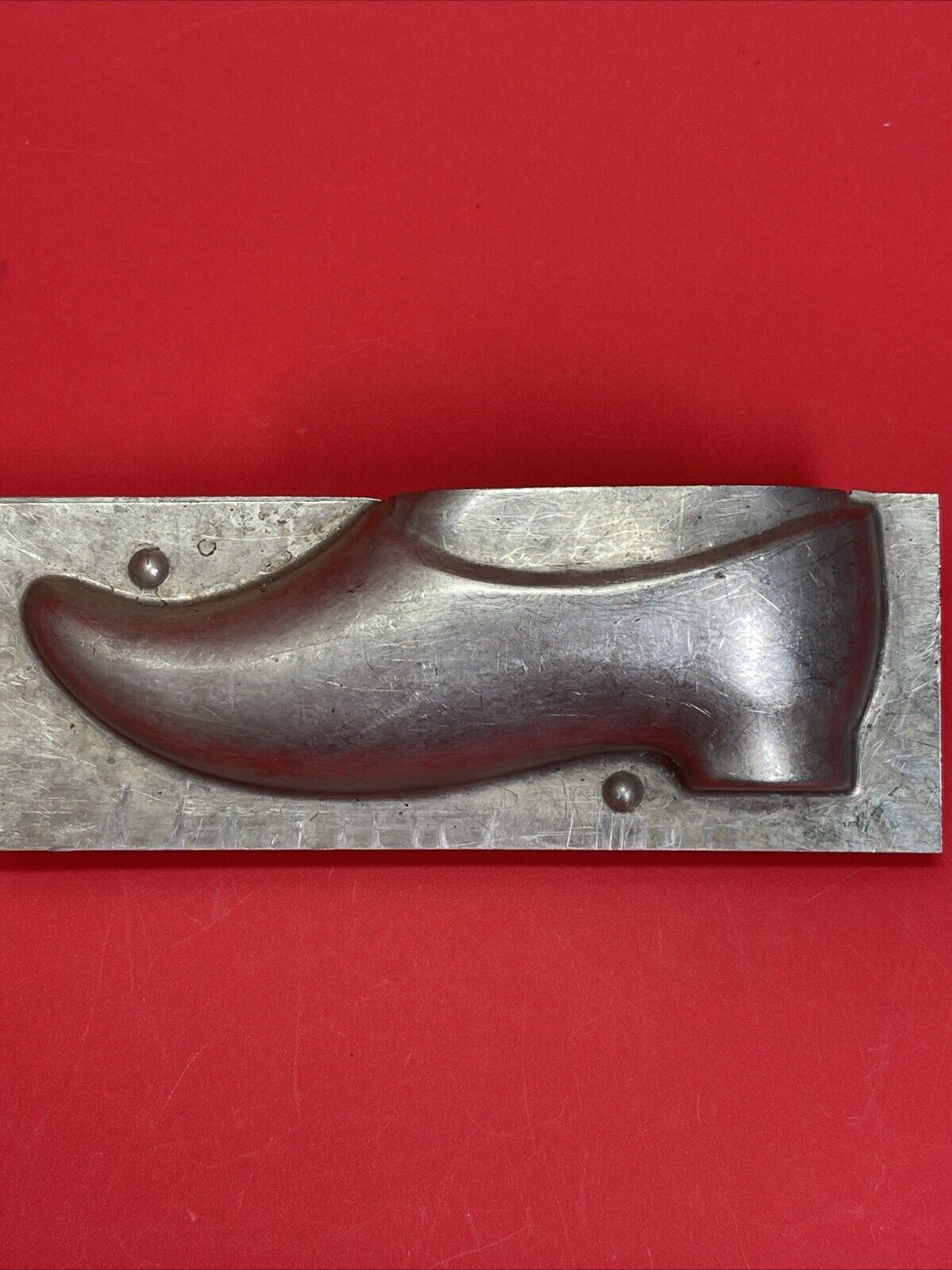 B-M Chocolate Solid Nickel Silver Dutch Shoe #28 Candy Mold Vintage