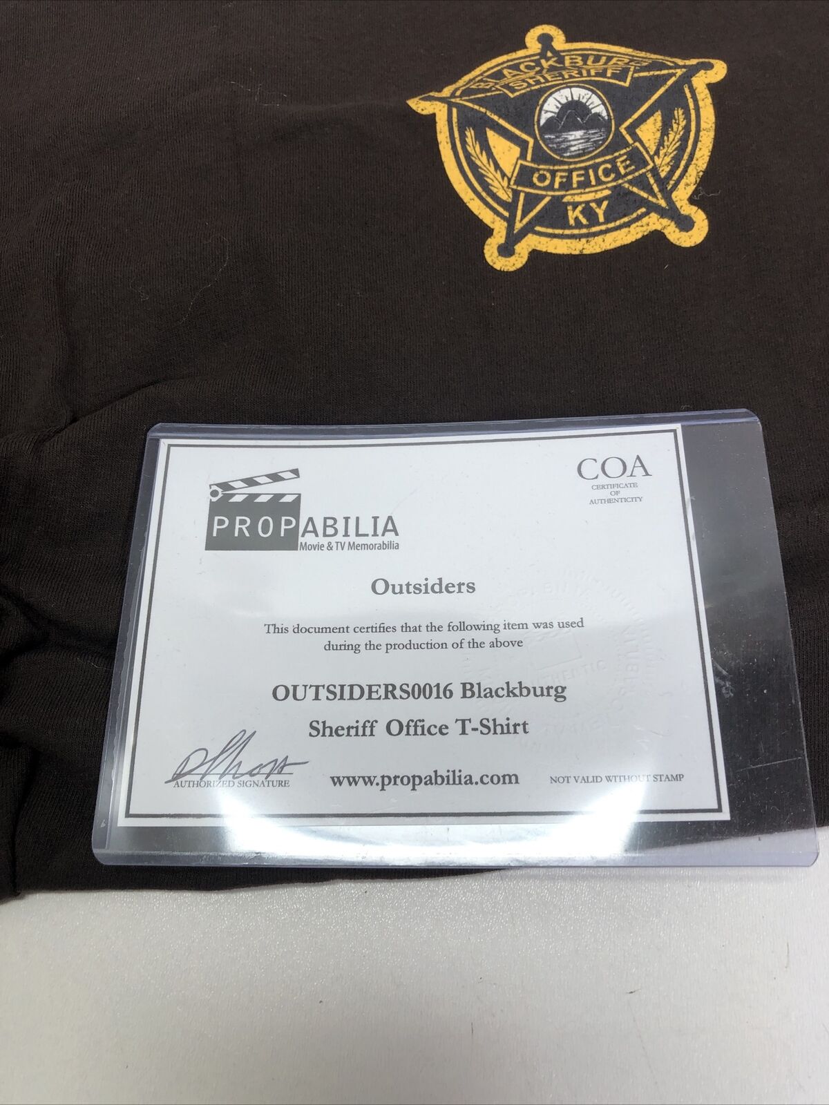 OUTSIDERS 0016 Blacksburg Sheriff Office T-Shirt Tv Serial