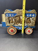 Vintage 1979 Regal Jim Beam Circus Wagon Car Lions Animals Decanter SEE PICS