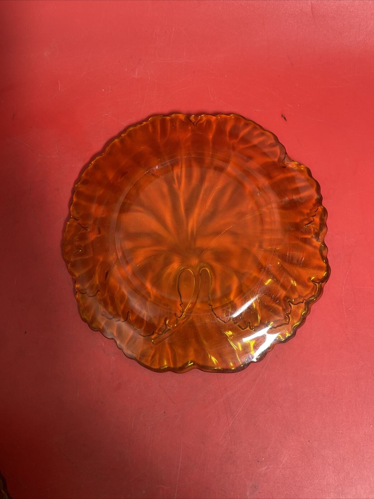 Vintage Indiana Carnival Glass "Pebble Tree Of Life" Plate. 7.5"