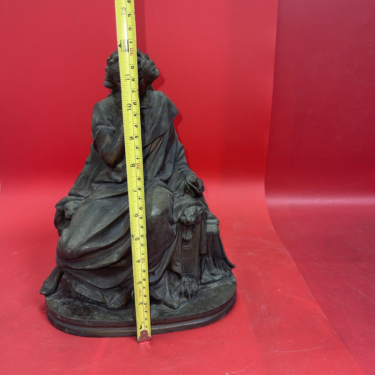 Vintage Regule Statue Signed E.PARTY ? Literary Academic Character