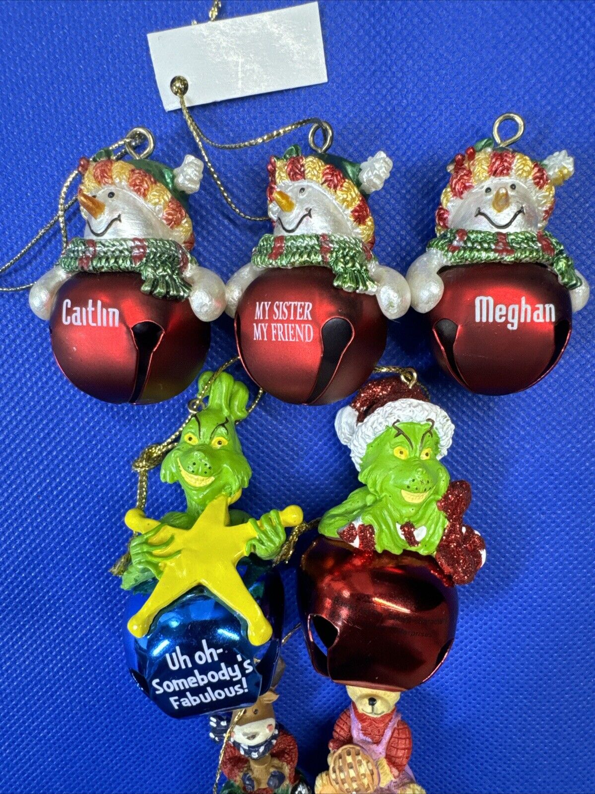 Jingle Buddies Bell Christmas Ornaments/ Lot Of  7