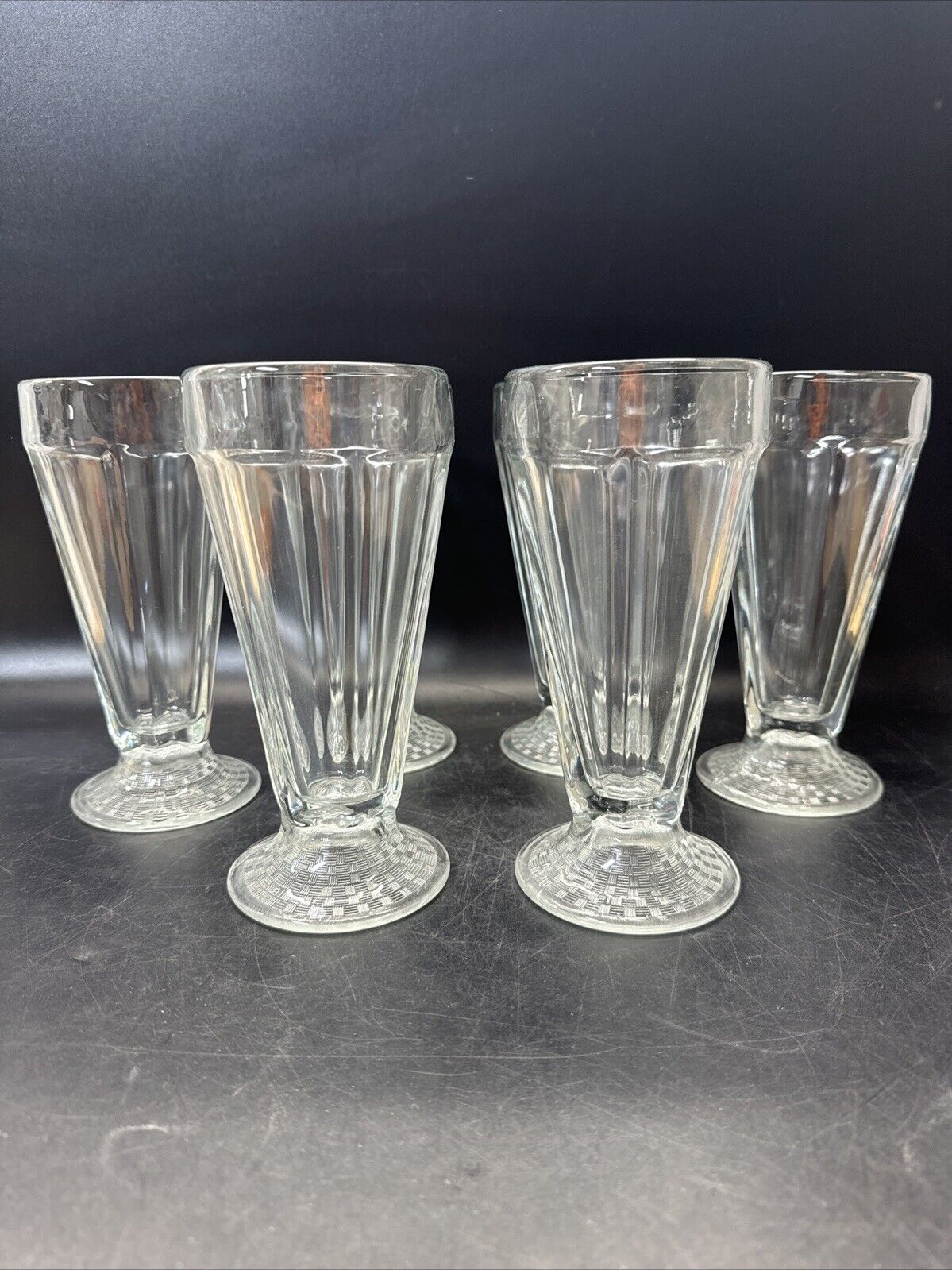 Clear Glasses For Ice Cream Dessert Parfait Milkshake/ Lot Of 6