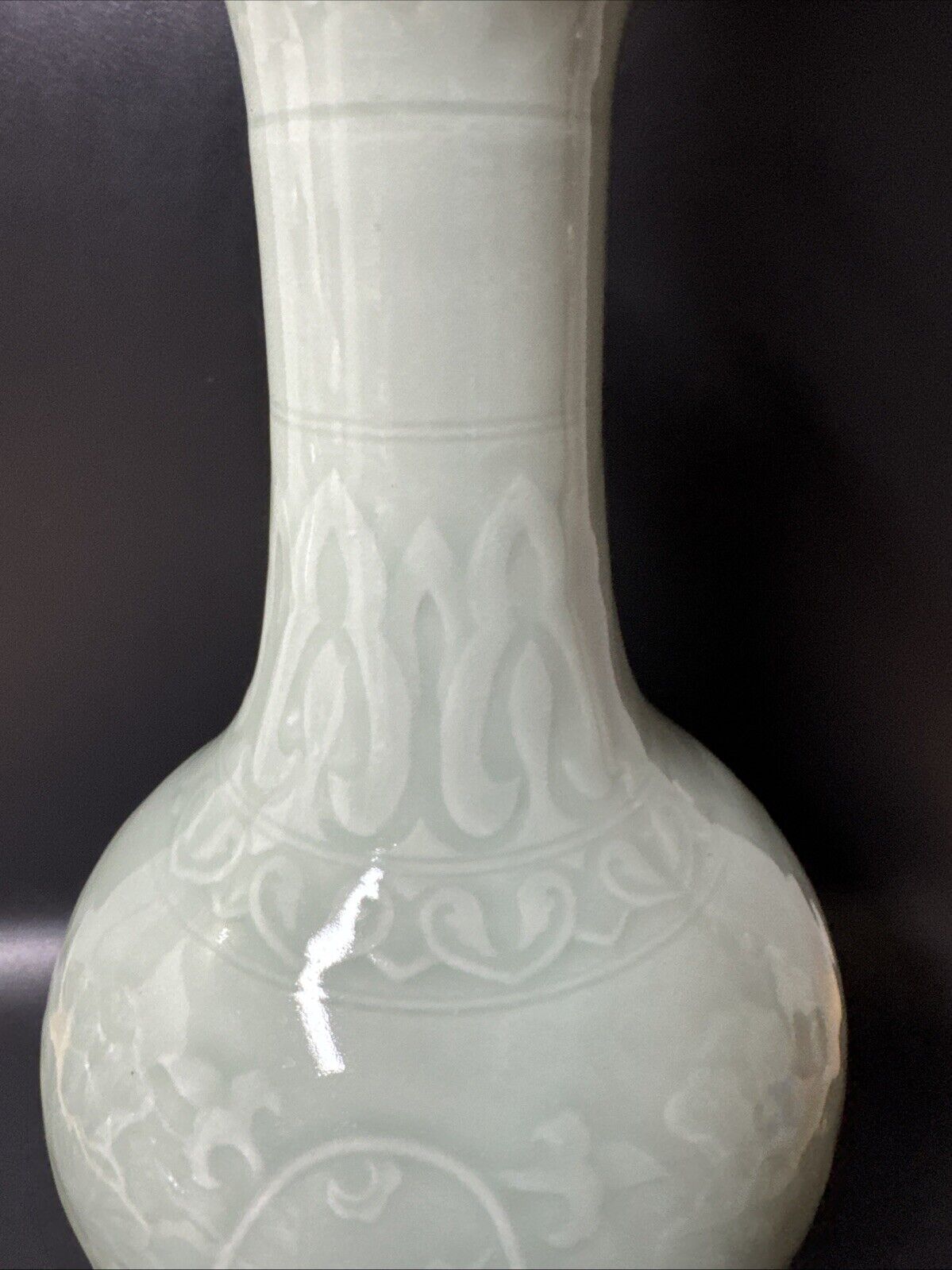 Vintage Porcelain Vase Lamp 25” Tall, Made In Hong Kong